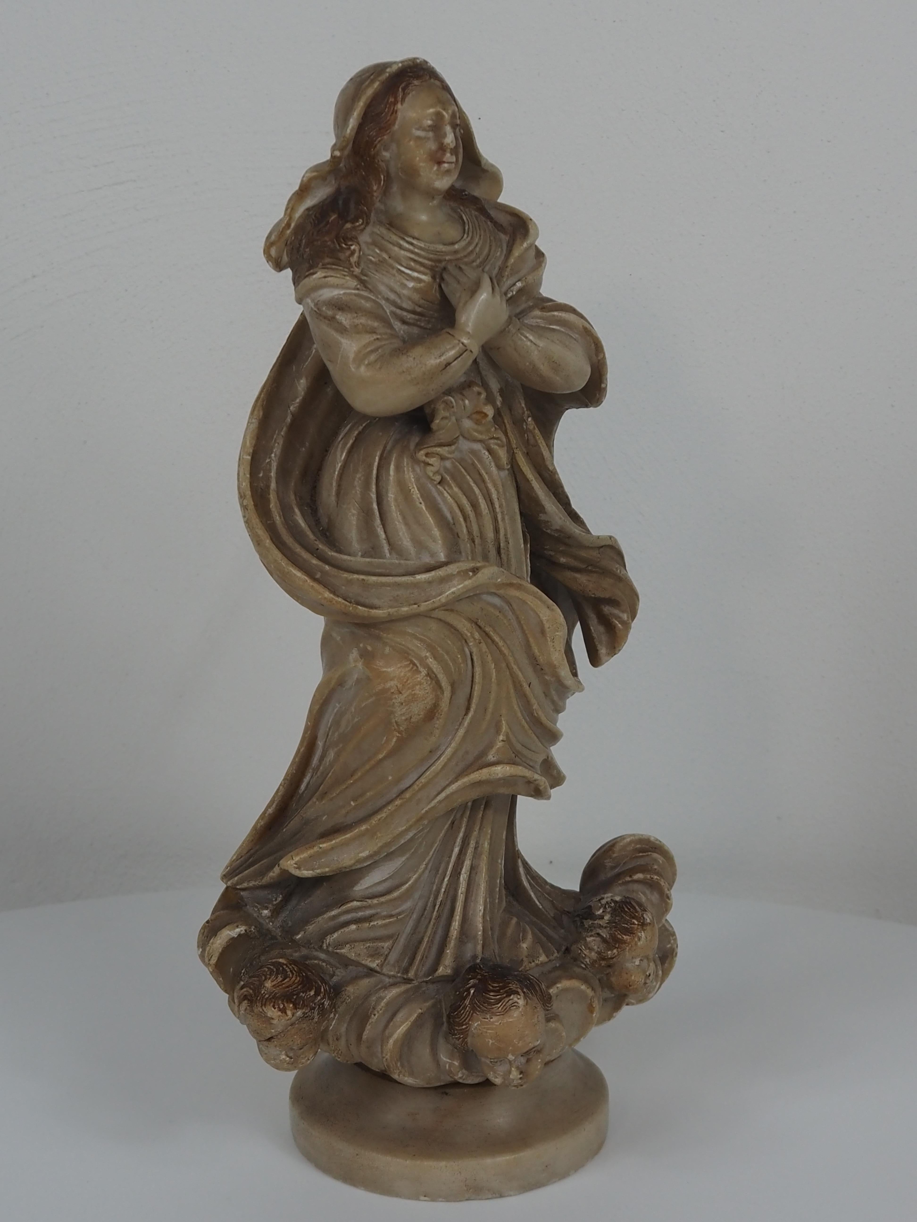 Vierge de l'Immaculée Conception, Sculpture luso-brésilienne du XVIIIe siècle en vente 2