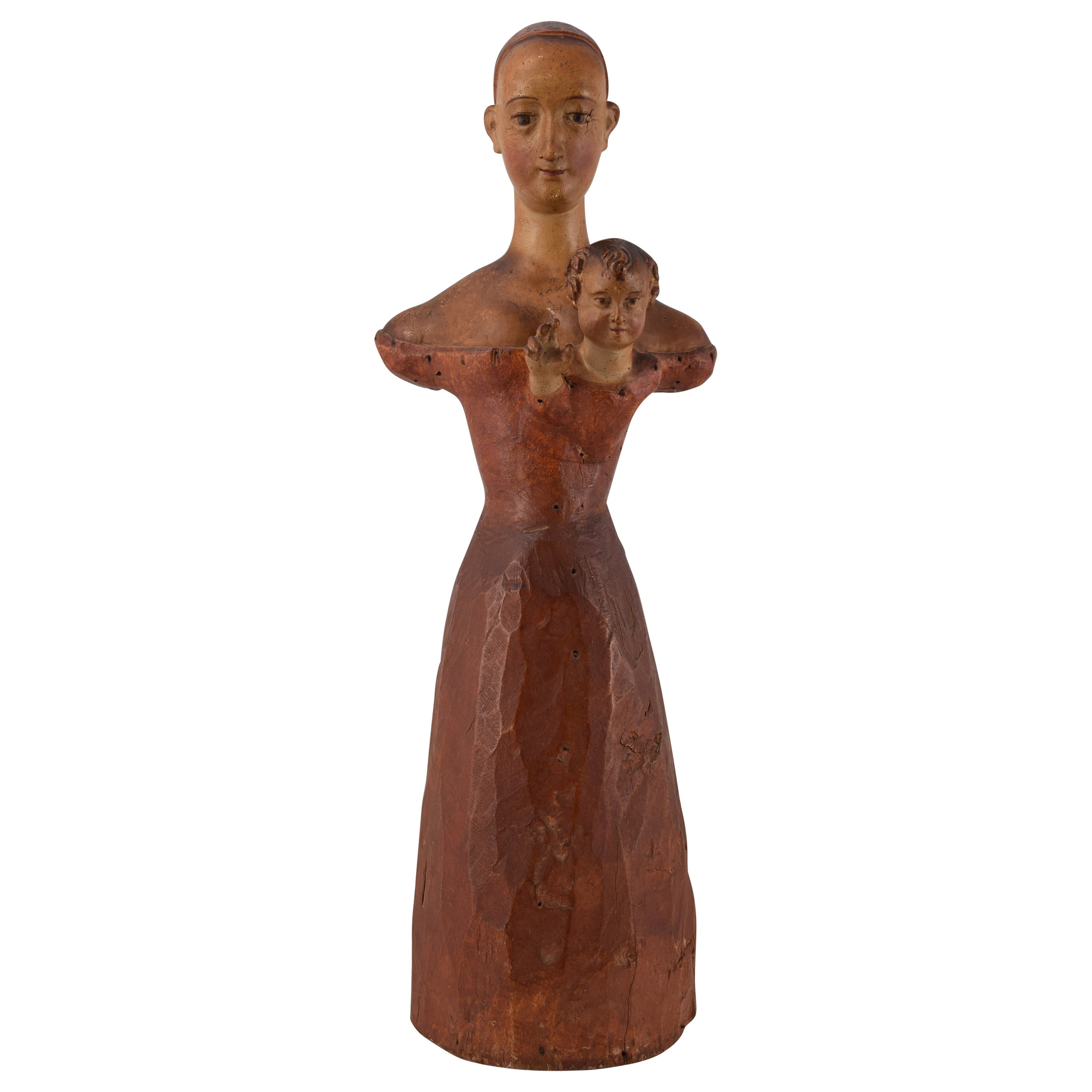 Virgin with Child (dress-up). Wood. Spanish school, 17th century.