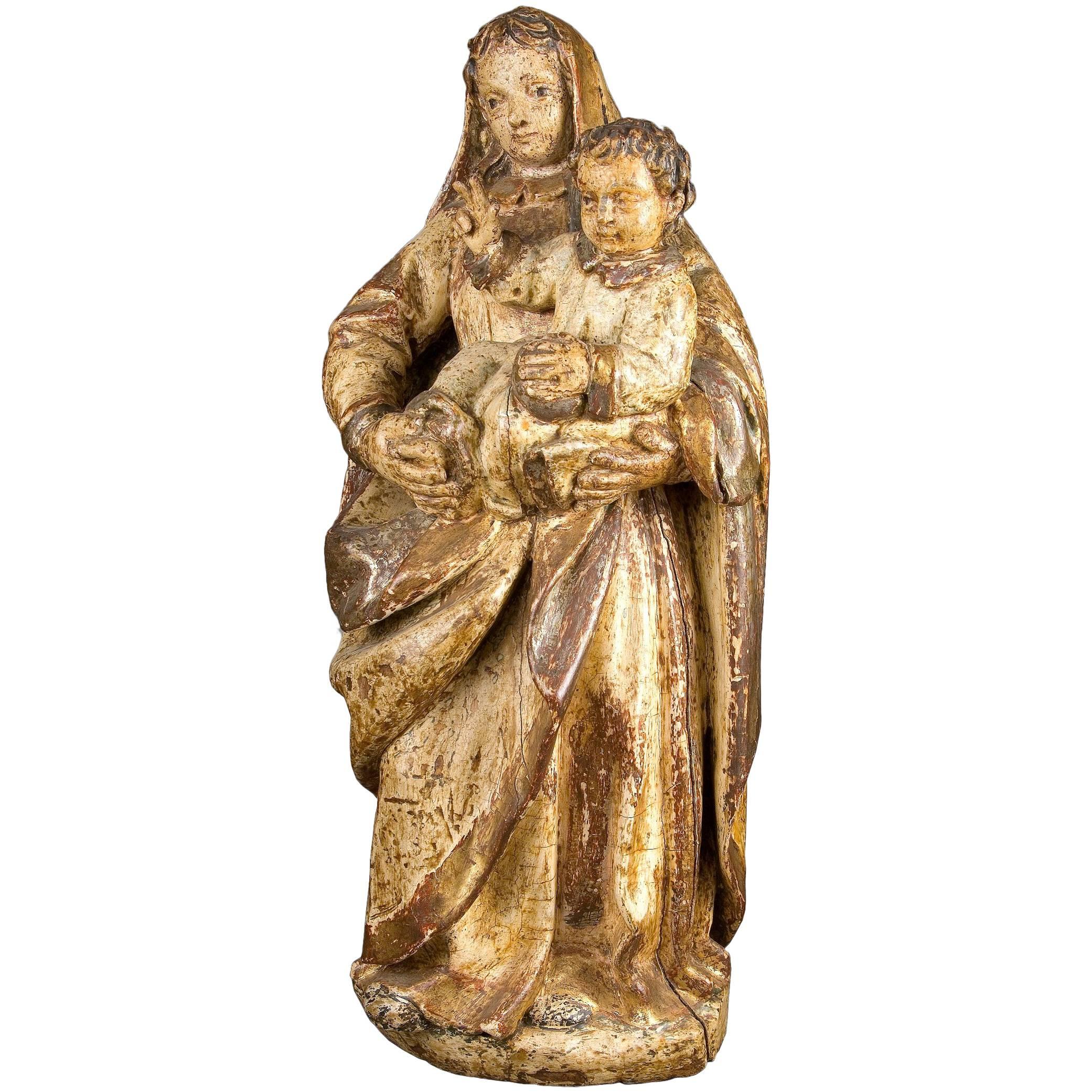 "Virgin with Child Jesus". Spain, End of the 17th-Early 18th Century