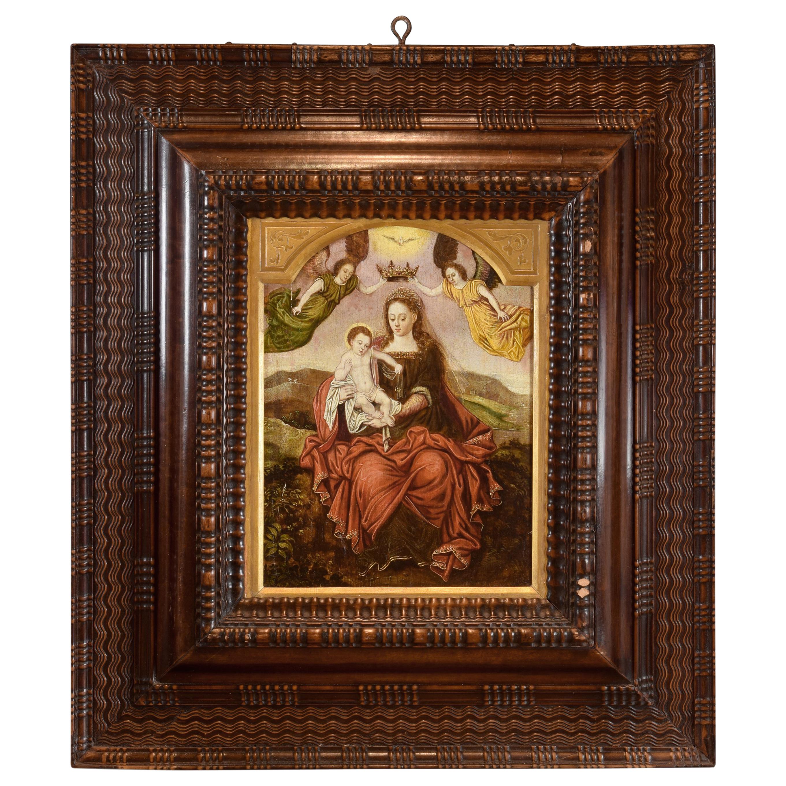 "Virgin with Child", Oil on Panel, Spanish School, 16th Century