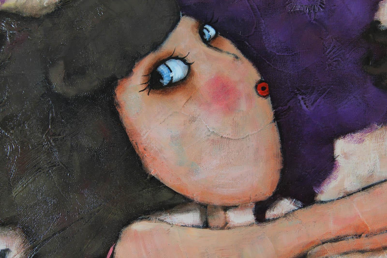 Les chics et désinvoltes - Moderne Painting par Virgine MATZ