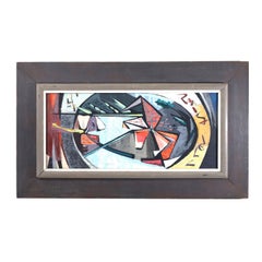 Peinture à l'huile moderniste américaine de Virginia Banks