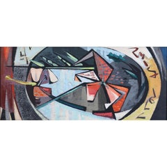 Peinture à l'huile moderniste américaine de Virginia Banks