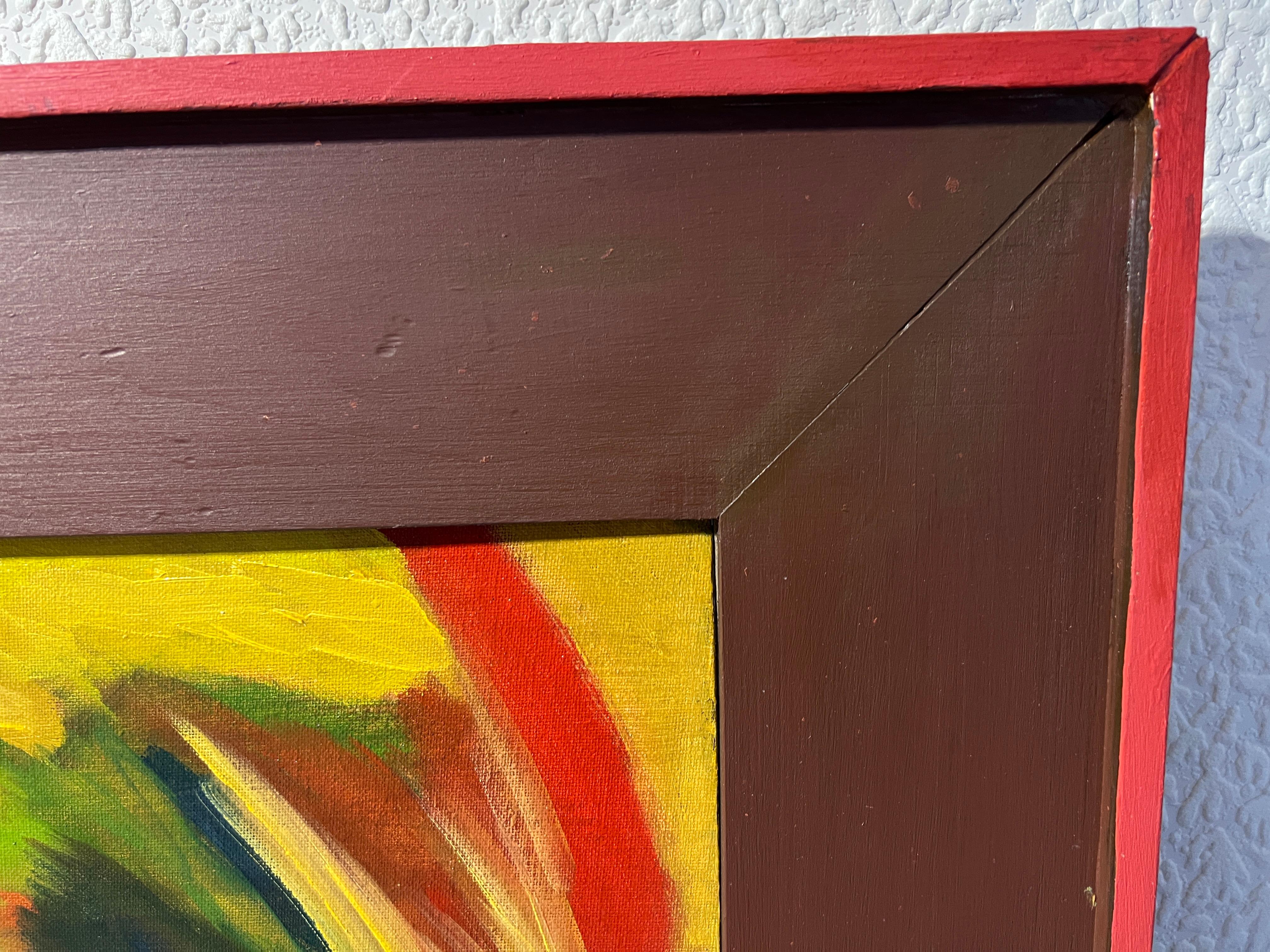 Virginia Barry Pittura astratta originale su tavola, cornice personalizzata in vendita 5