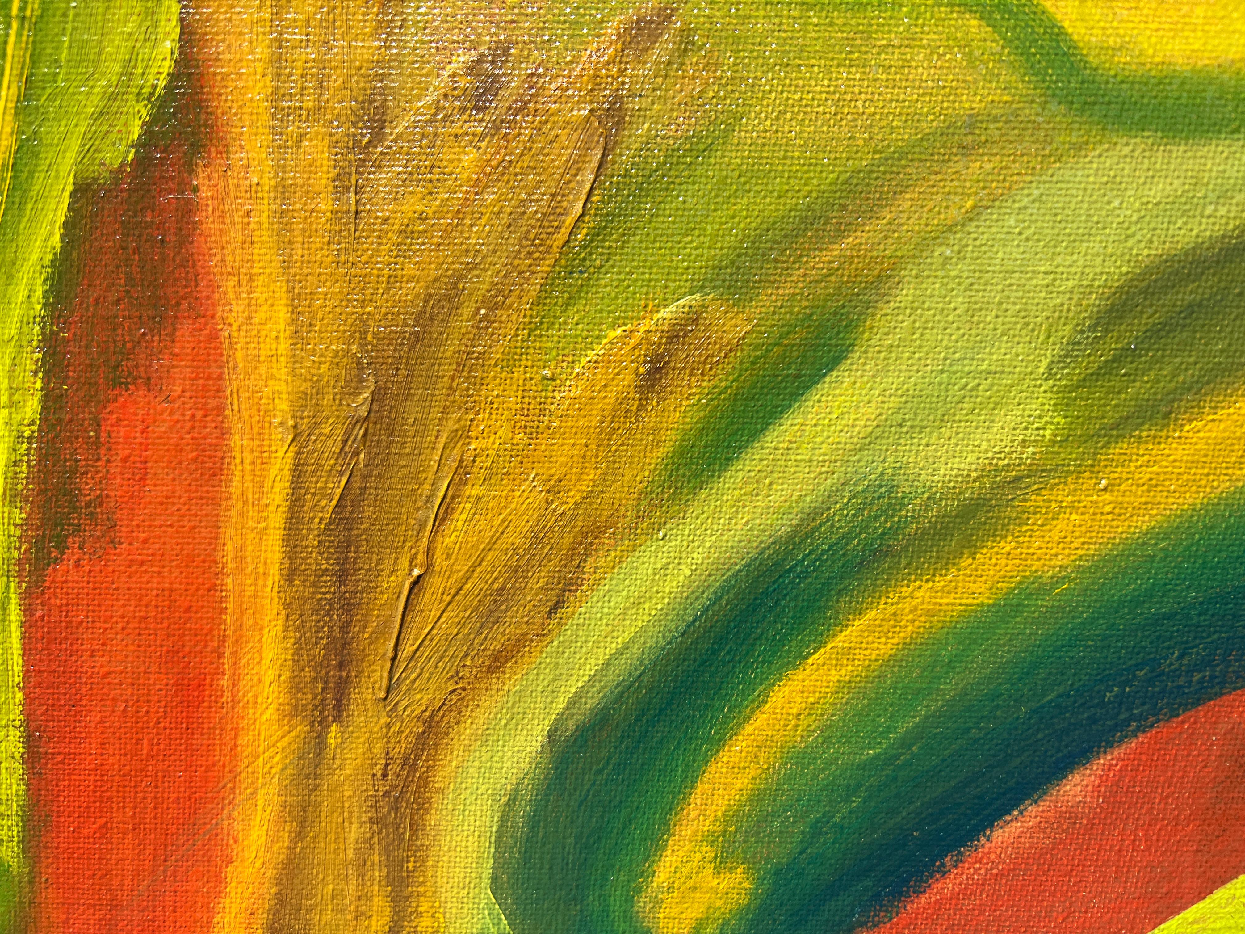 Virginia Barry Pittura astratta originale su tavola, cornice personalizzata in vendita 7