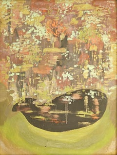 « Deep in Back of Her House » Virginia Berresford, moderniste, paysage abstrait