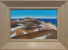 "Winter Moots" Virginia Berresford, Modernista, Dune precise, orizzonte blu, mare