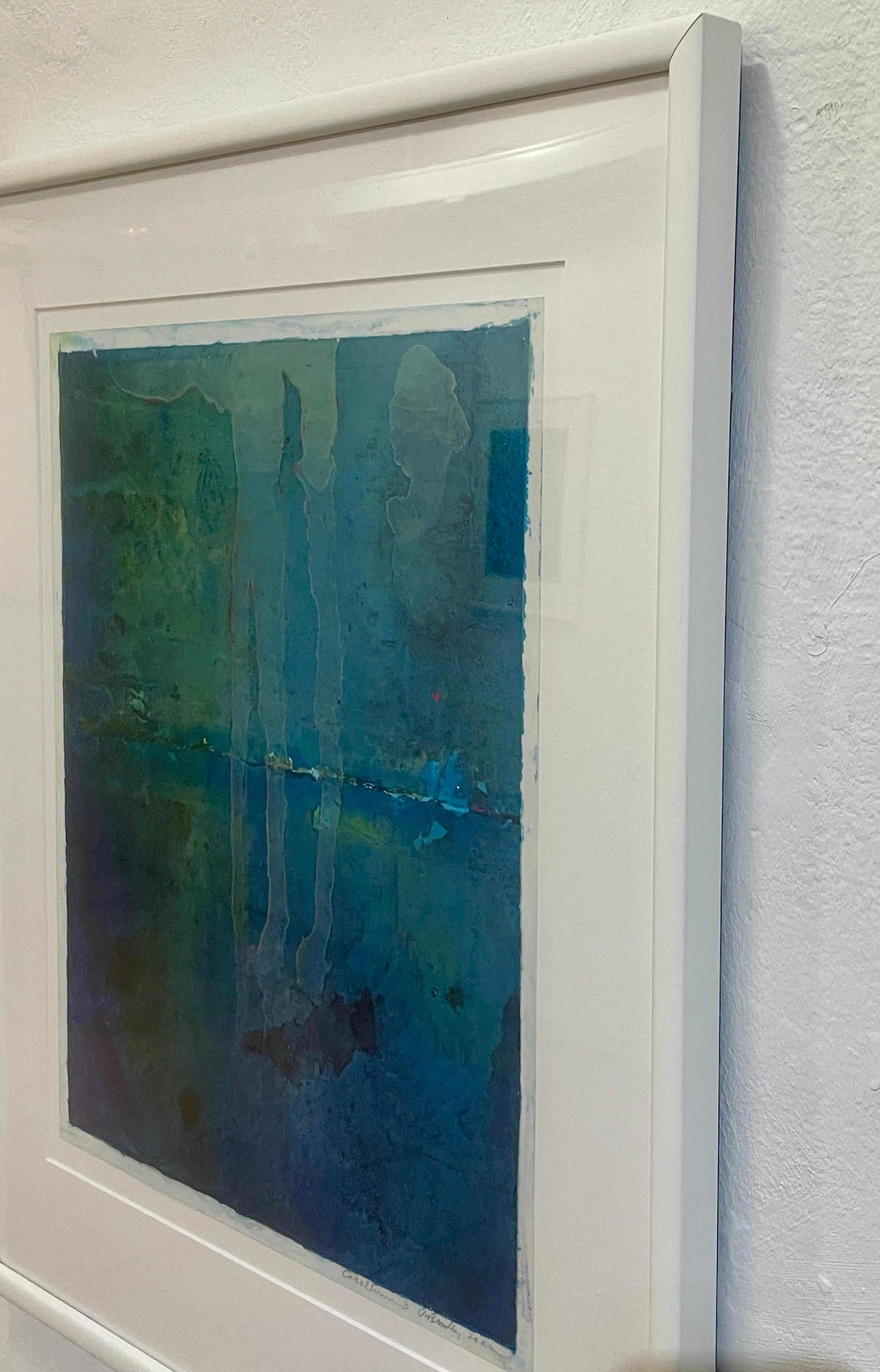 Corallium 3 - Blue Abstract Painting by Virginia Bradley