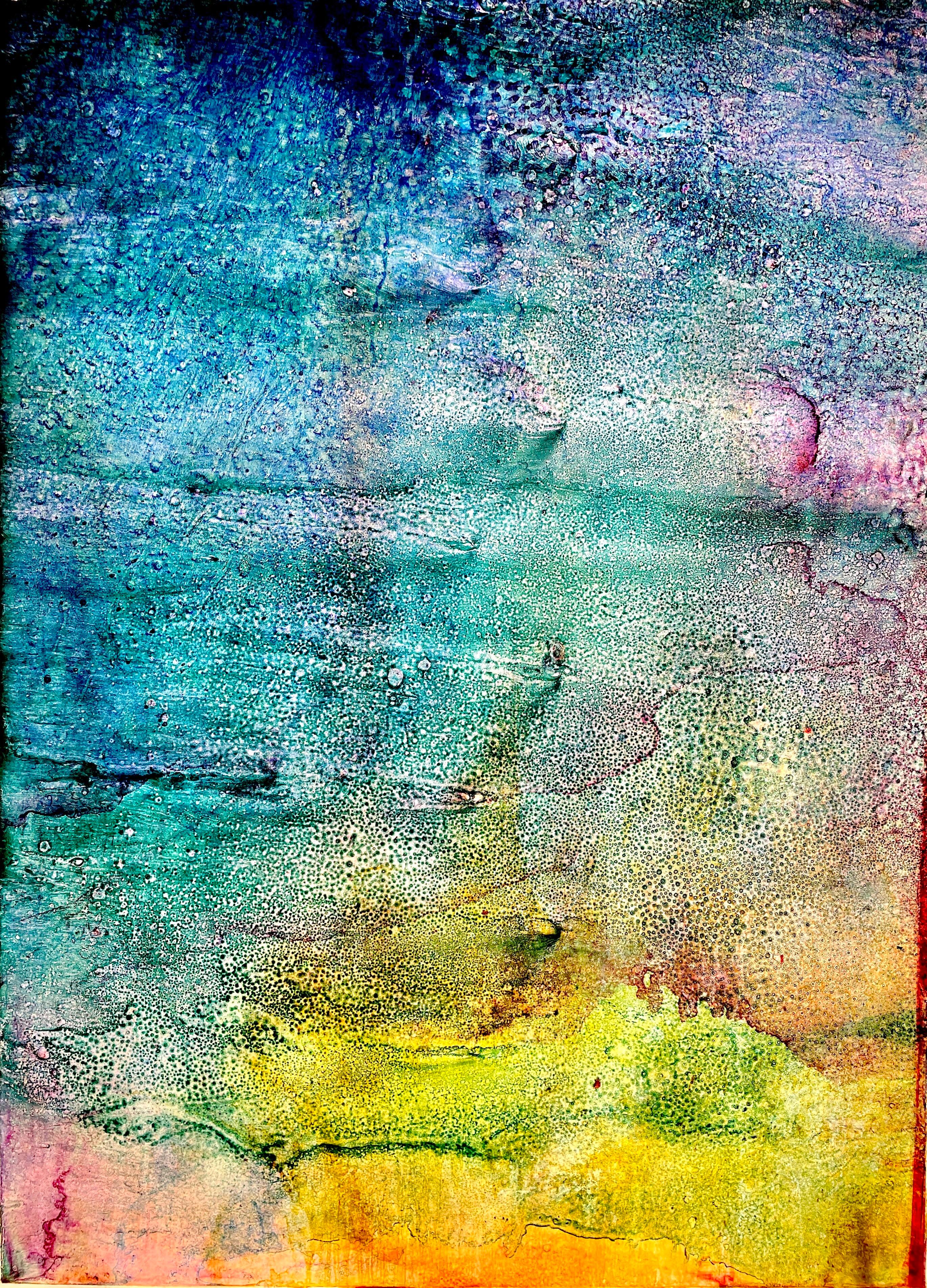 Corallium 40 - Blue Abstract Painting by Virginia Bradley