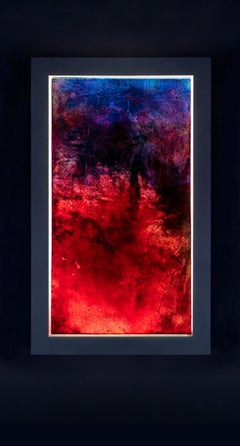 Corallium 50: Abstract Oil Painting on archival film on Lightbox case, 198x114cm