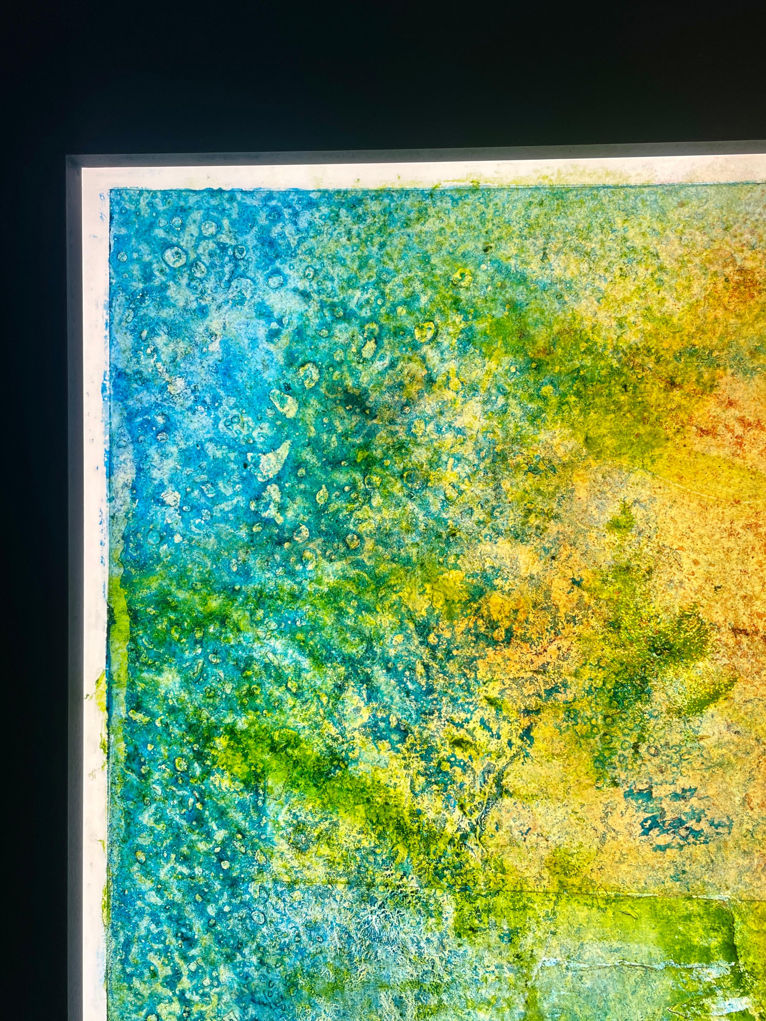 Corallium 52 - Blue Abstract Painting by Virginia Bradley