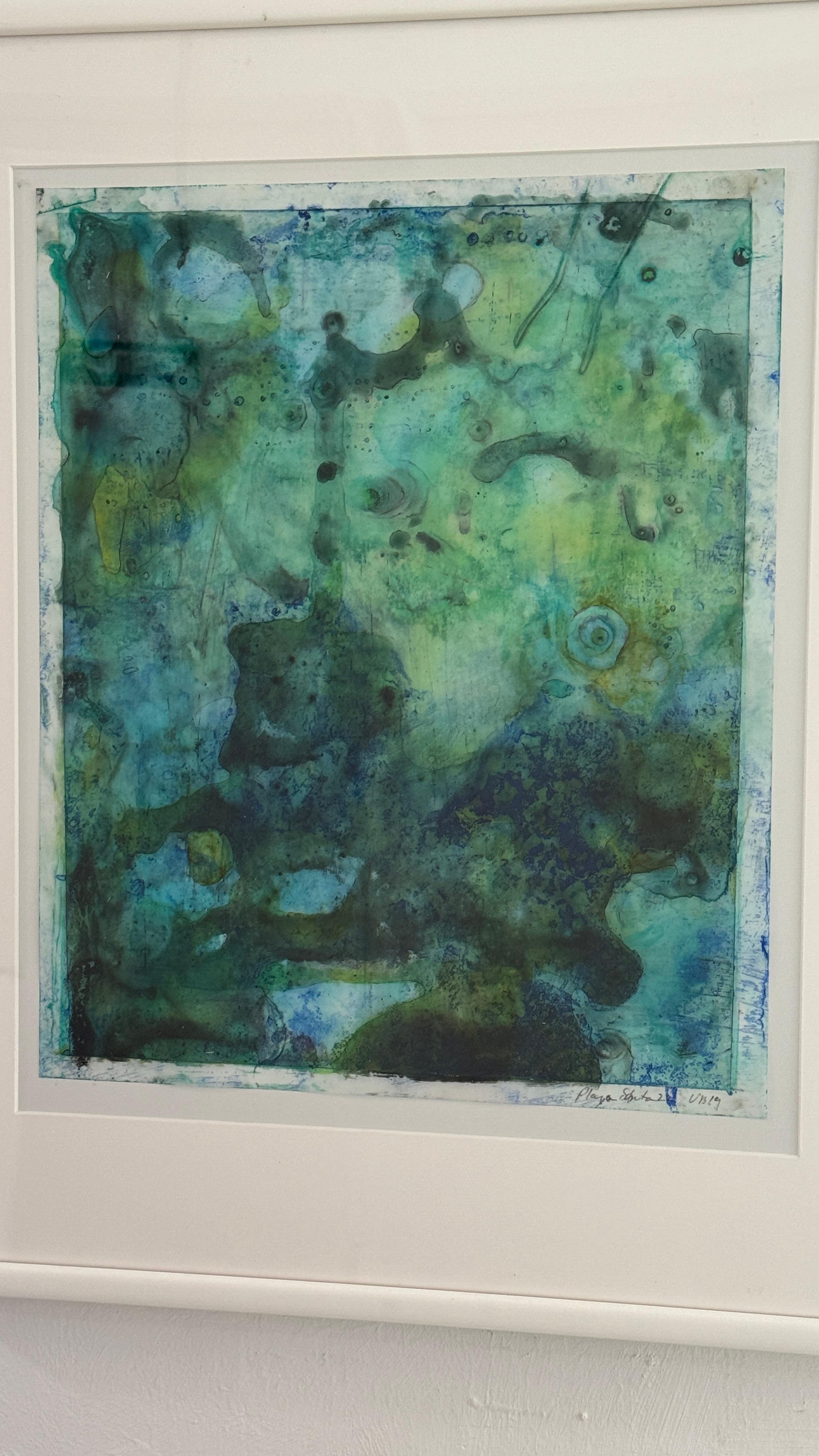 Playa Santa 22 (Blau), Abstract Painting, von Virginia Bradley