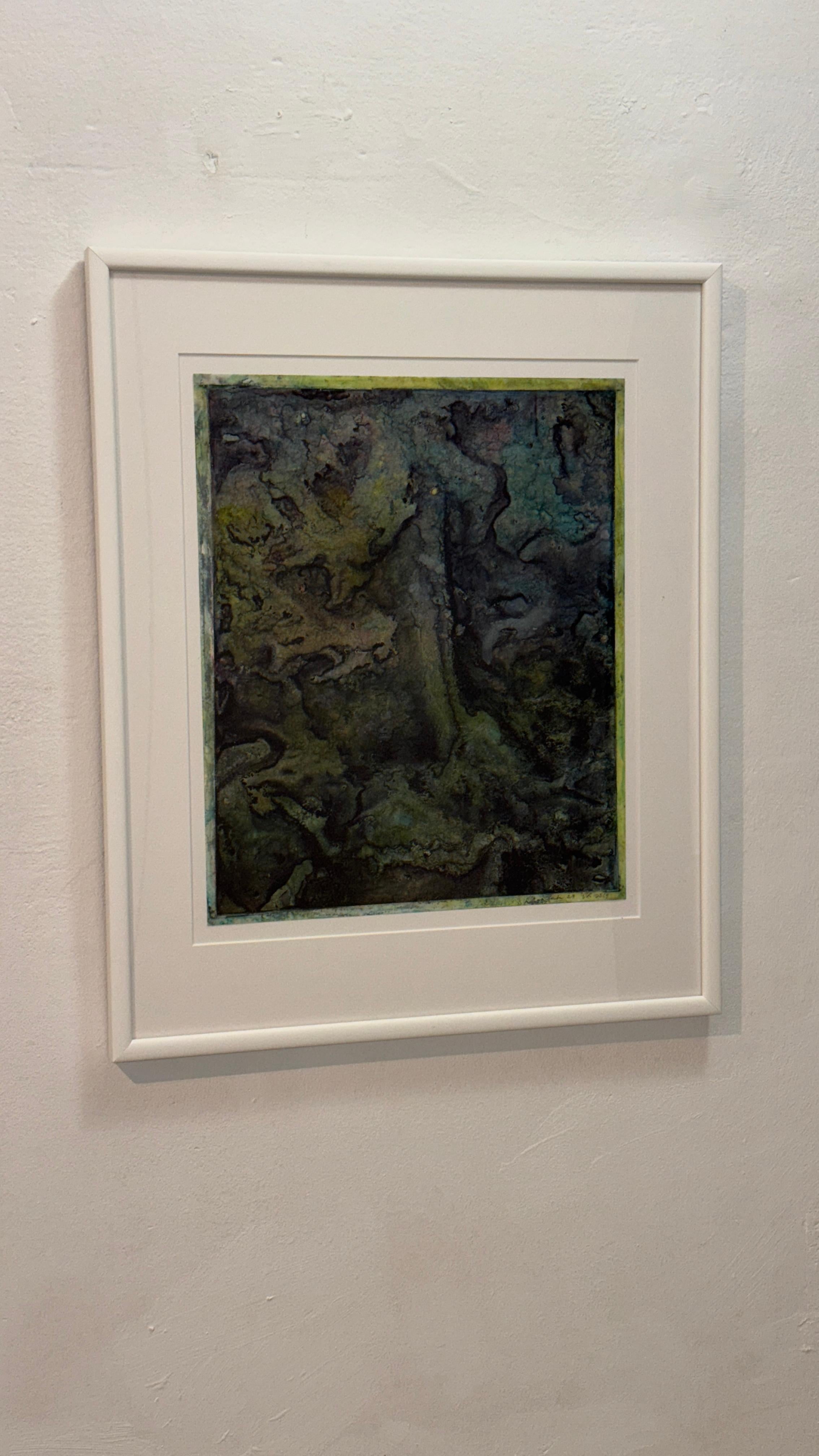 Playa Santa 23 (Schwarz), Abstract Painting, von Virginia Bradley