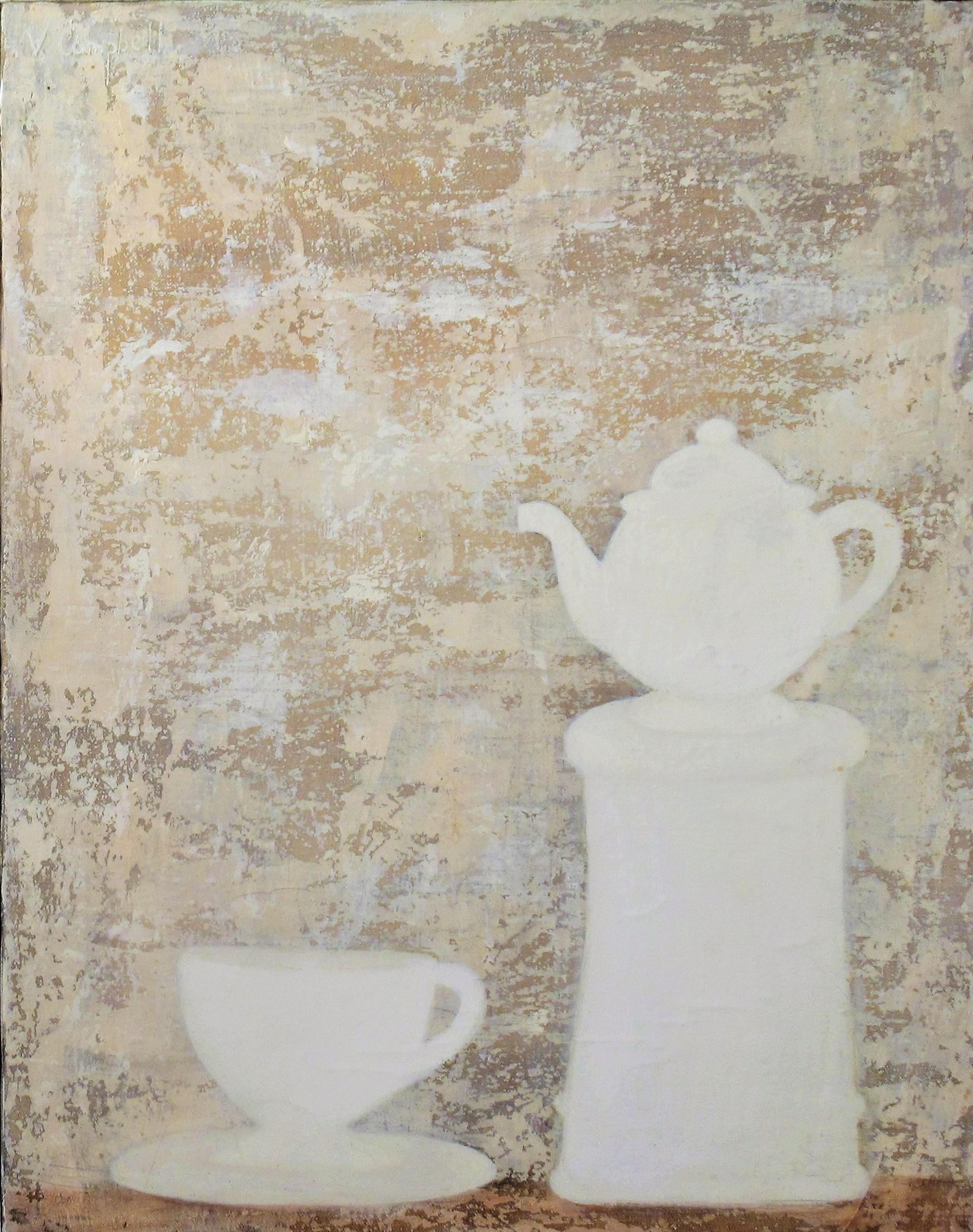 Buova Wotte (Still life with Tea Pot) - Painting by Virginia Campbell