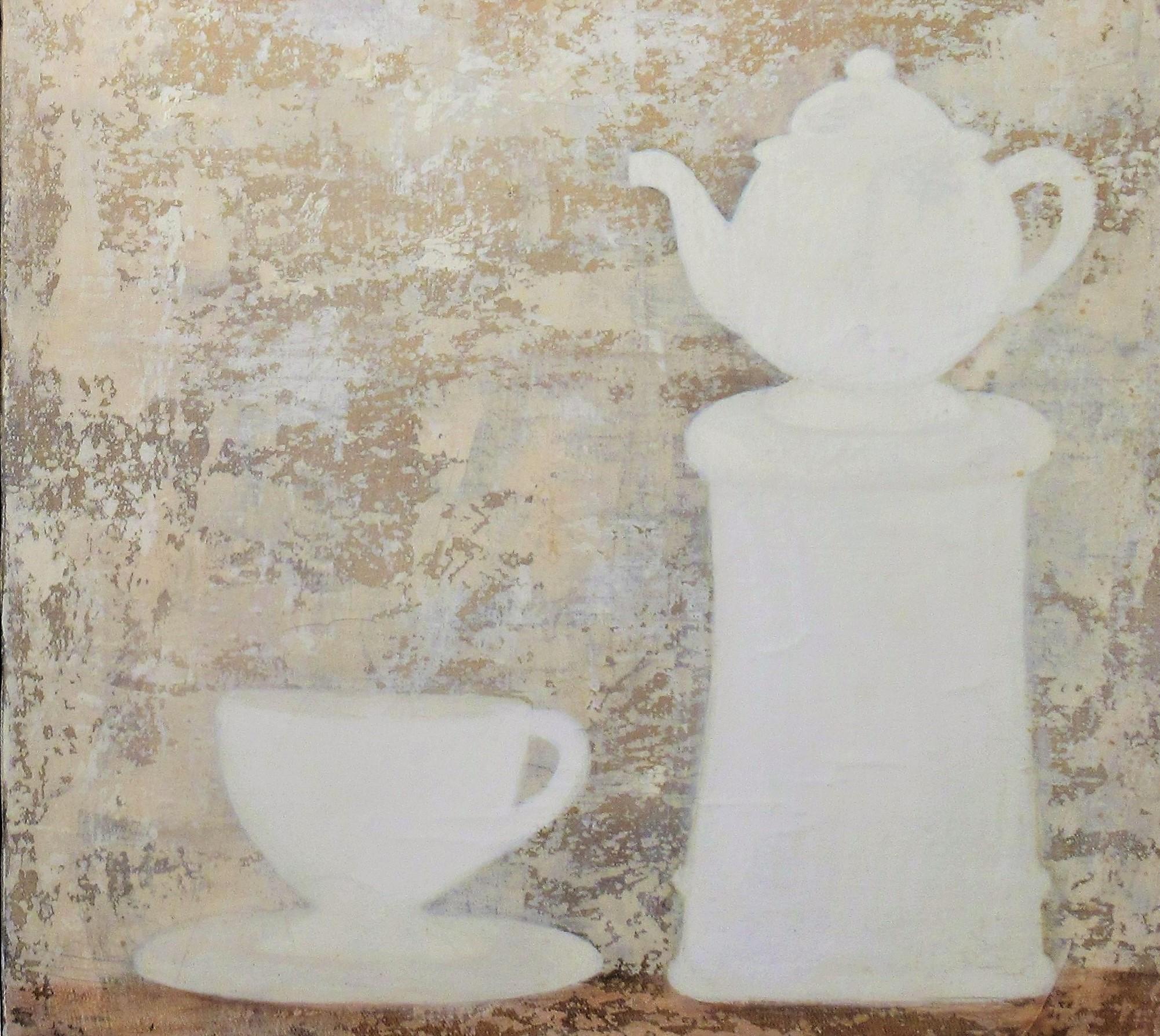 Buova Wotte (Stillleben mit Teekanne) (Amerikanischer Impressionismus), Painting, von Virginia Campbell