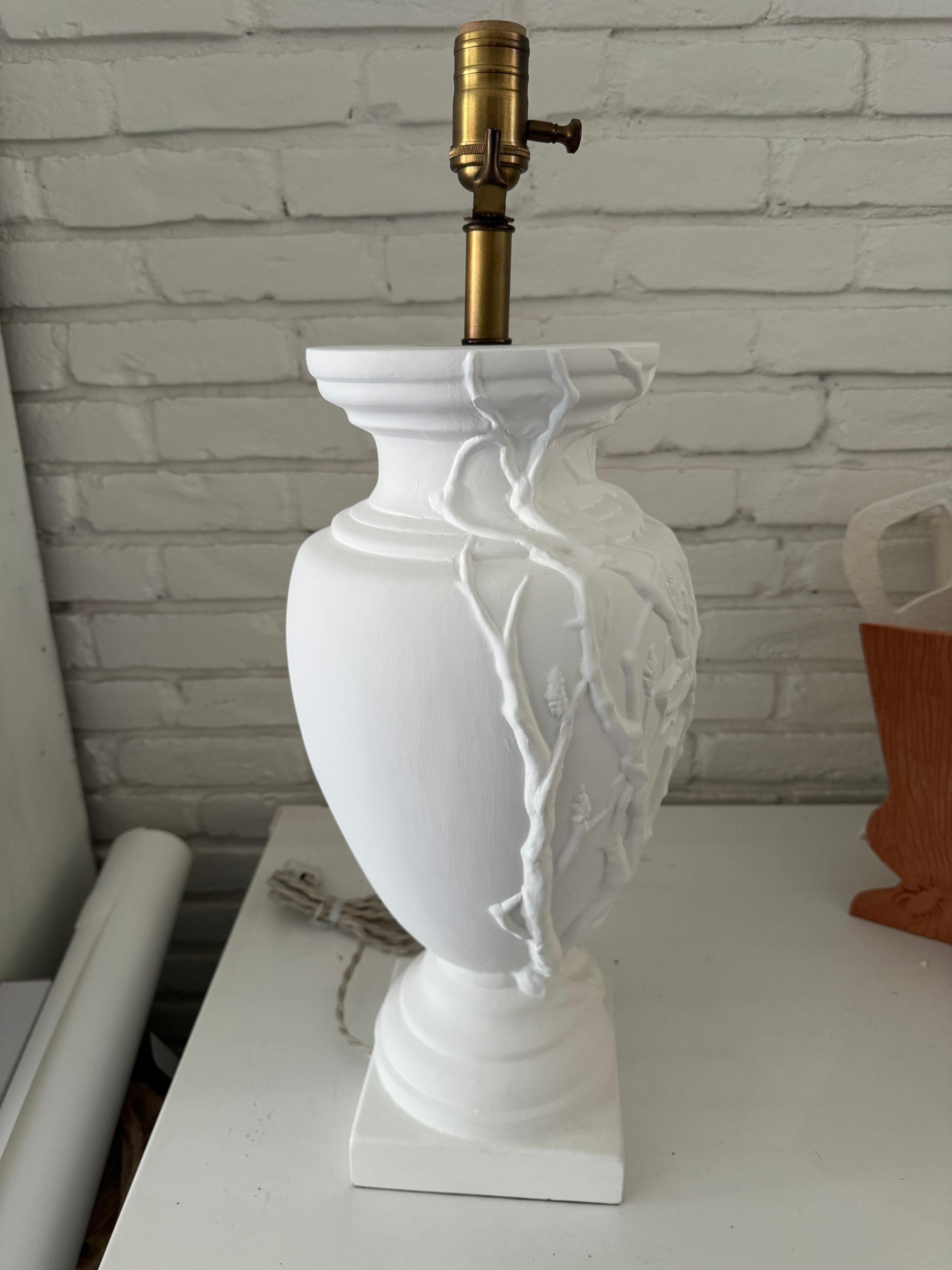 Cast Virginia Creeper urn lamp For Sale