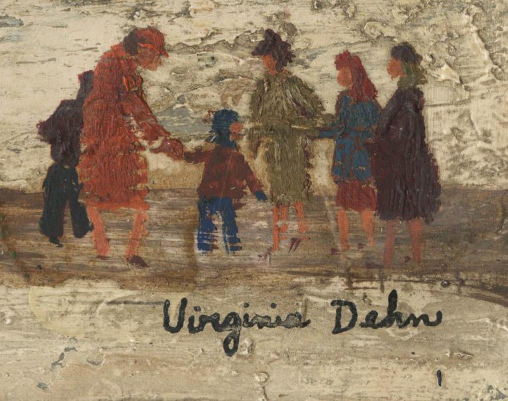 Park Scene (Chelsea,  Manhattan) - Painting by Virginia Dehn