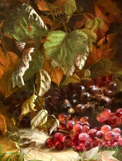 Still Life of Grapes Within Nature