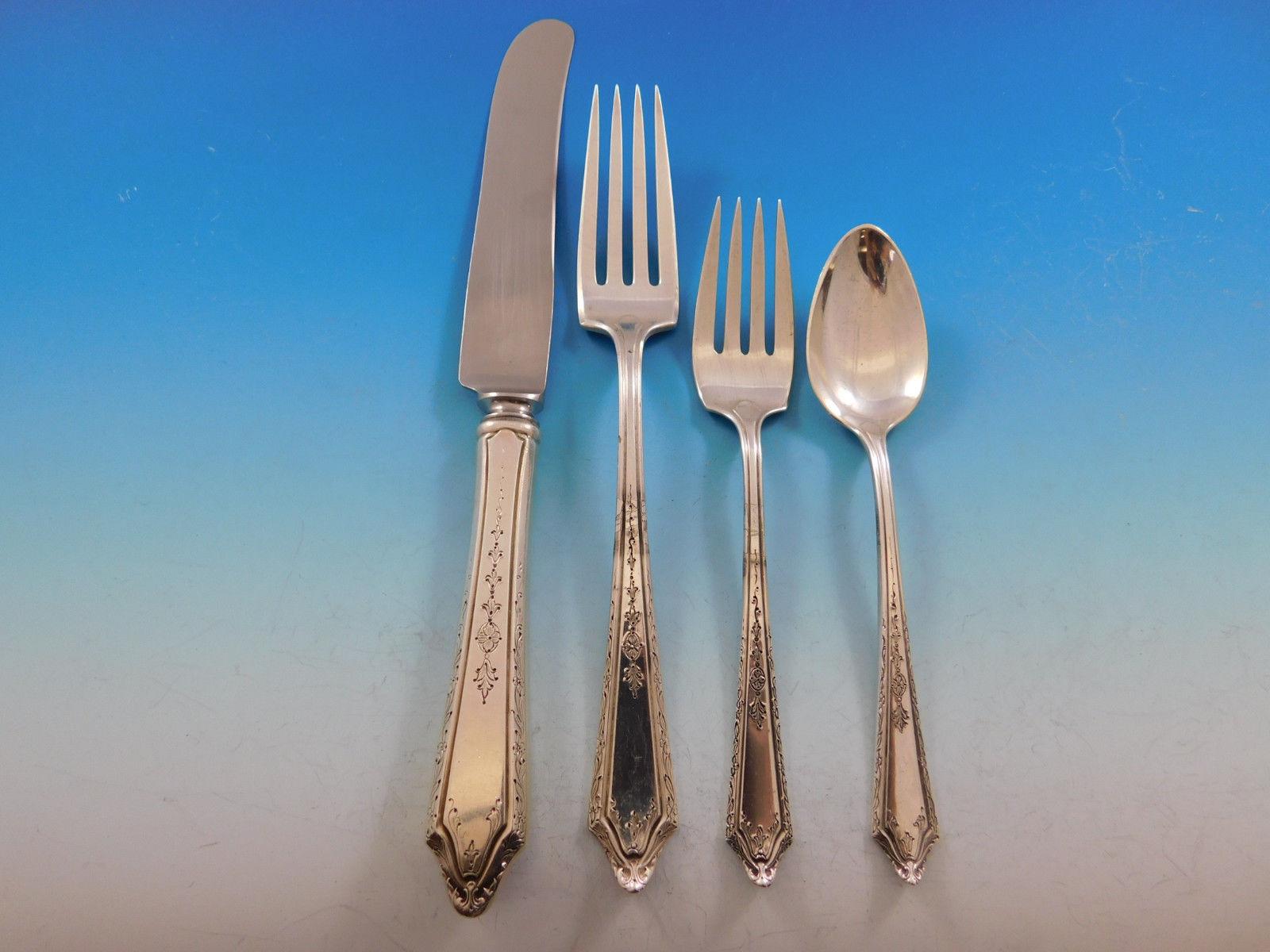 Virginia Lee by Towle Sterling Silver Flatware Set 12 Service 163 Pieces Dinner In Excellent Condition In Big Bend, WI