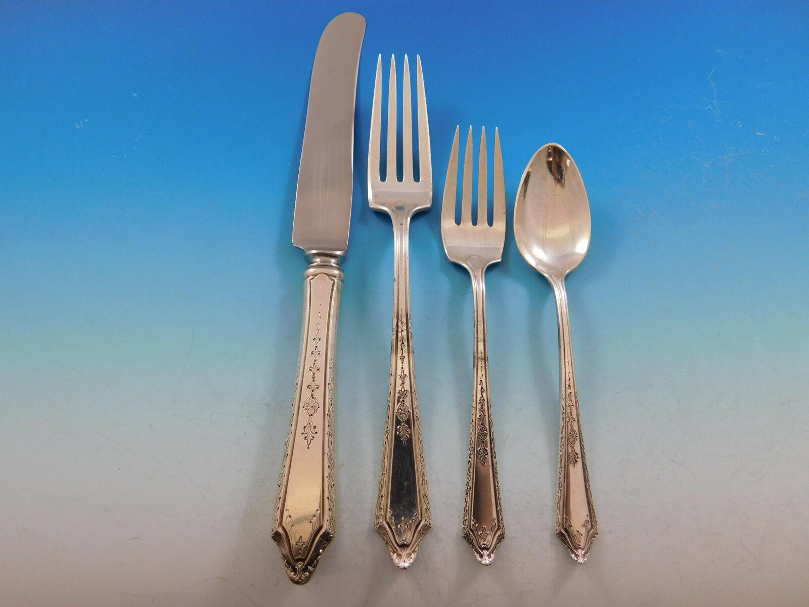 Monumental dinner size Virginia Lee by Towle sterling silver flatware set - 111 Pieces. This scarce set includes:

8 dinner size knives, 9 3/4