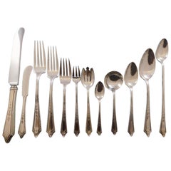 Virginia Lee by Towle Sterling Silver Flatware Set of 12 Service 162 Pcs Dinner