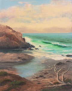 'Costa rocosa', Paisaje marino del Pacífico de Cambria, Artista californiana de mediados de siglo