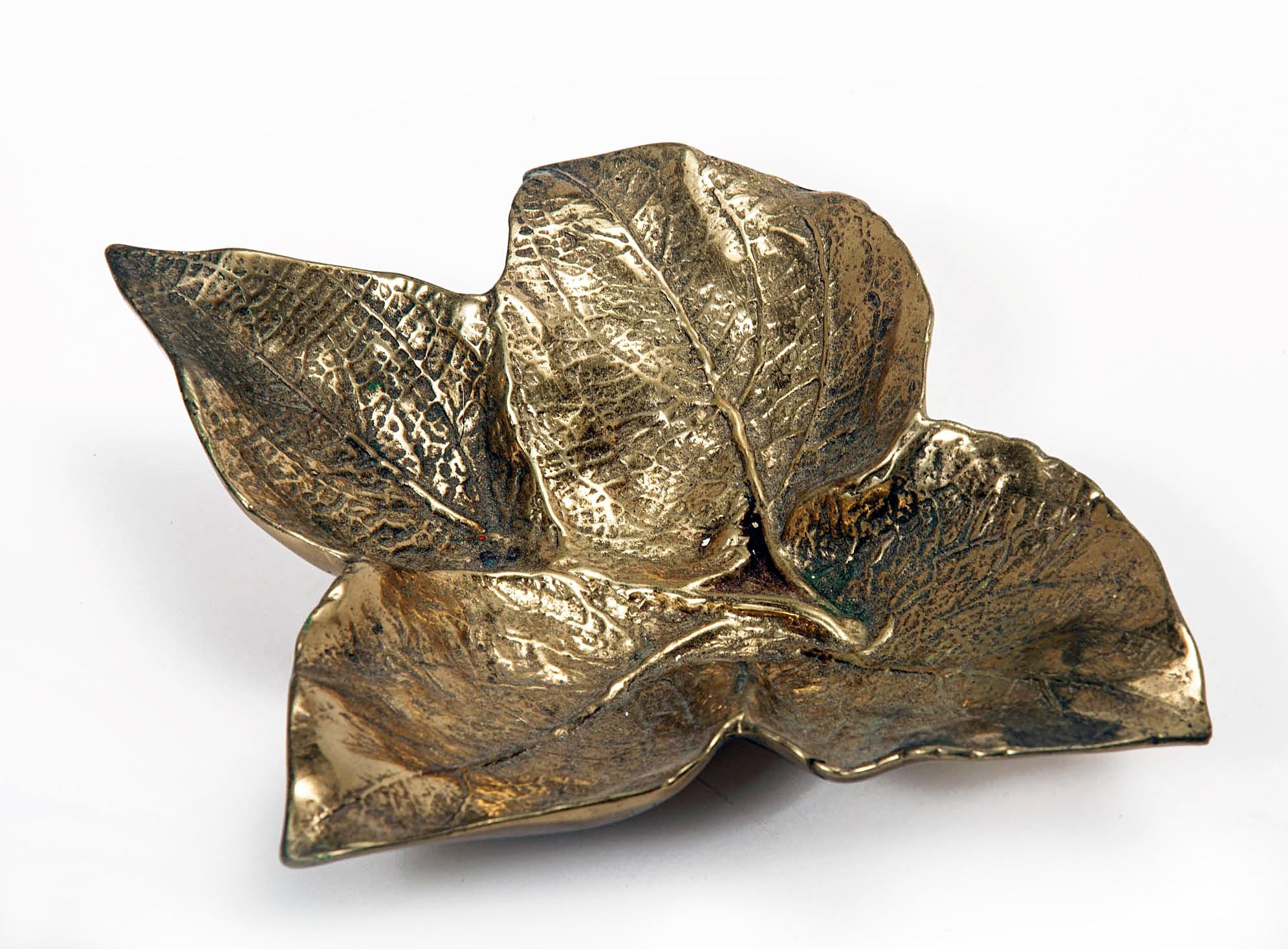 American Virginia Metalcrafters 1960s Cast Coleus Leaf Tray by Oscar Hansen