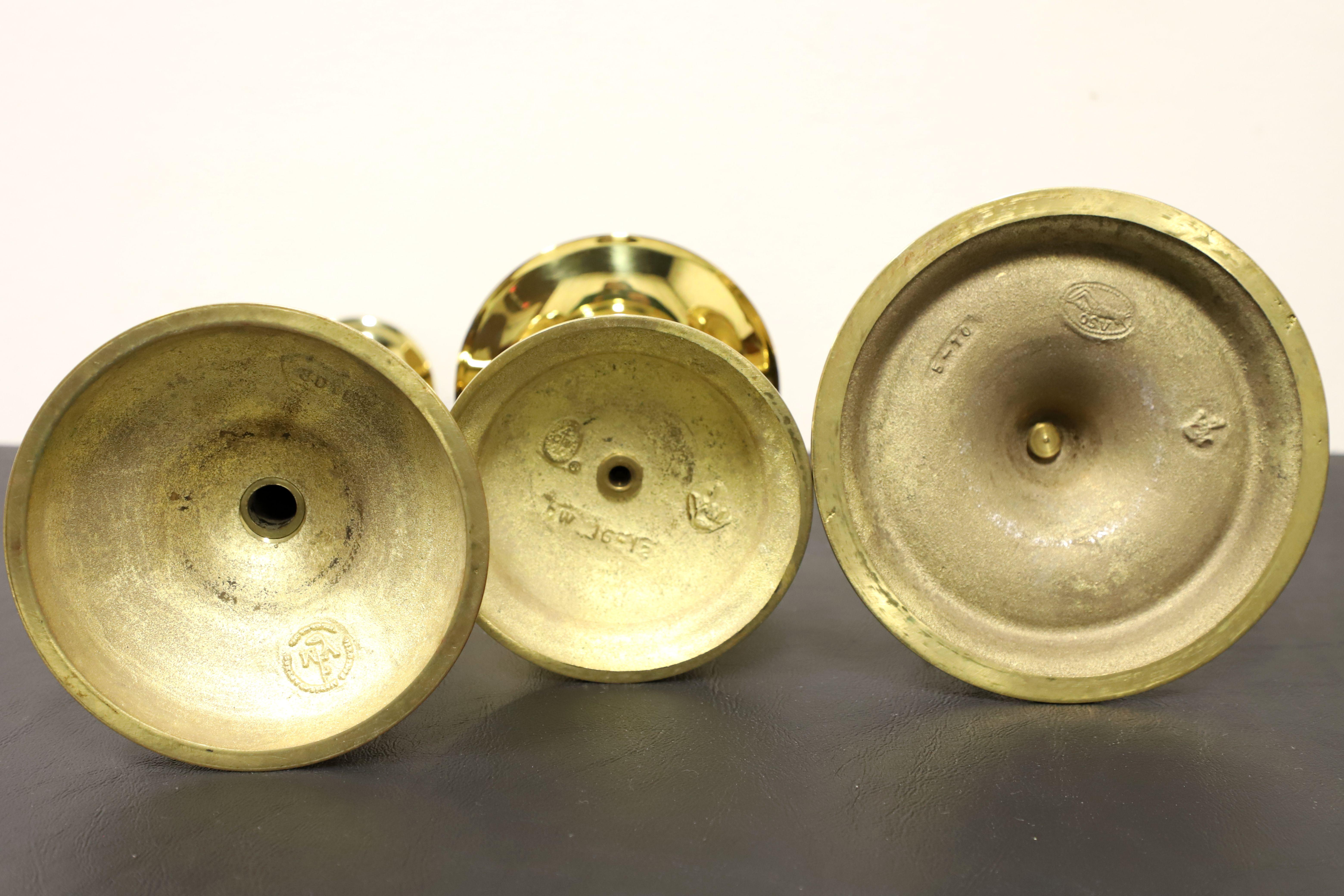 American Colonial VIRGINIA METALCRAFTERS Brass Candlesticks Collection - Lot of 10