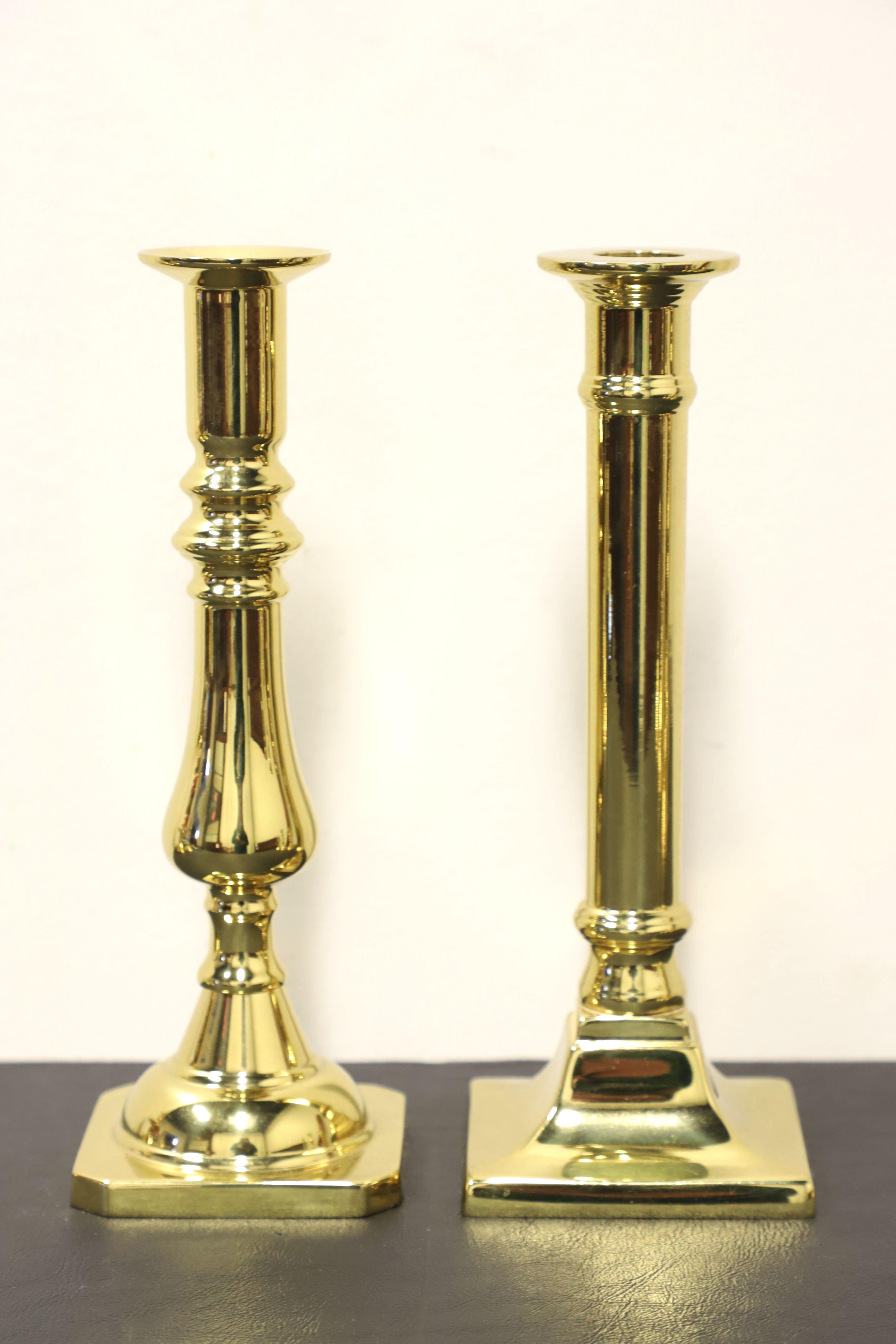 American VIRGINIA METALCRAFTERS Brass Candlesticks Collection - Lot of 10
