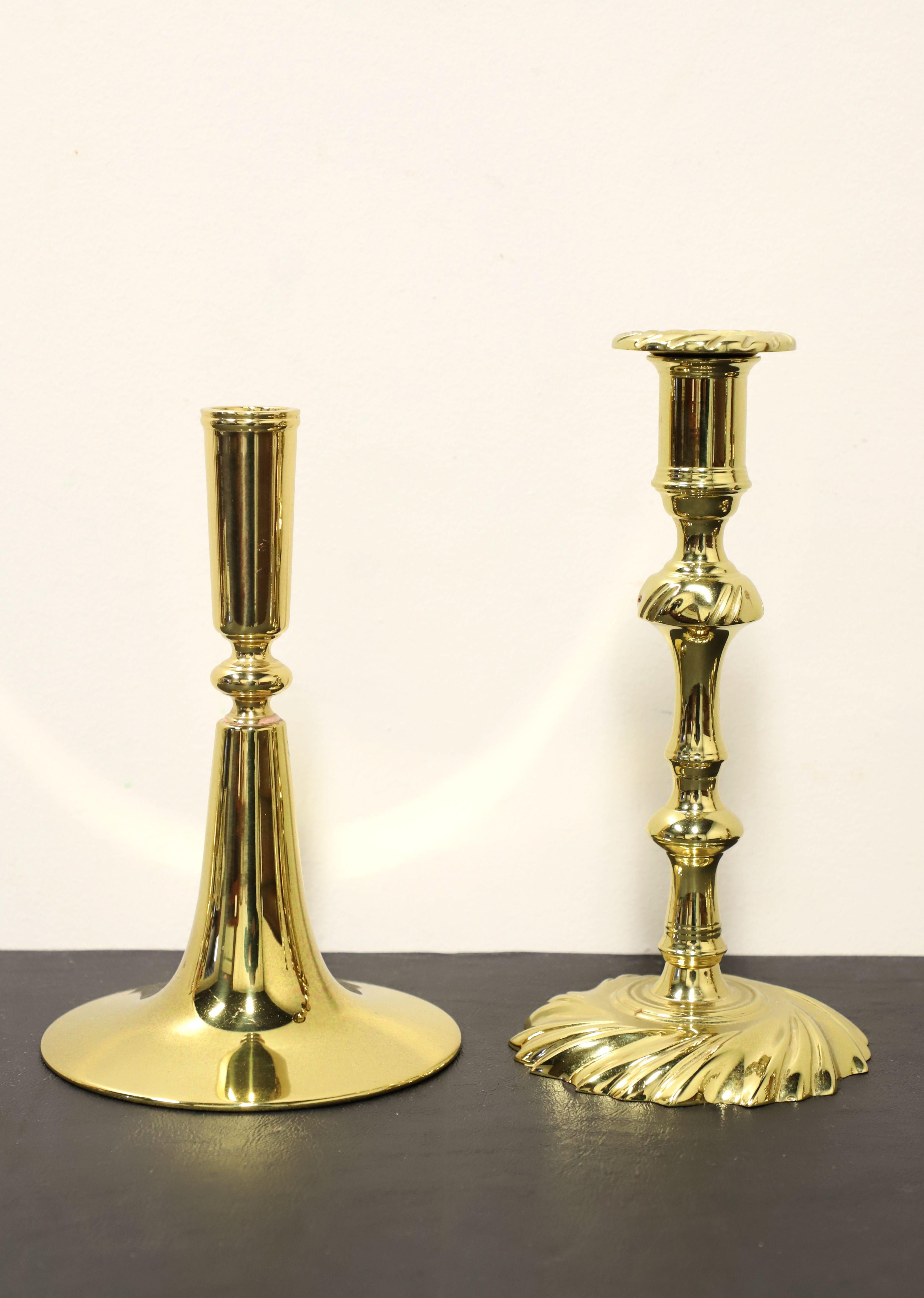 20th Century VIRGINIA METALCRAFTERS Brass Candlesticks Collection - Lot of 10