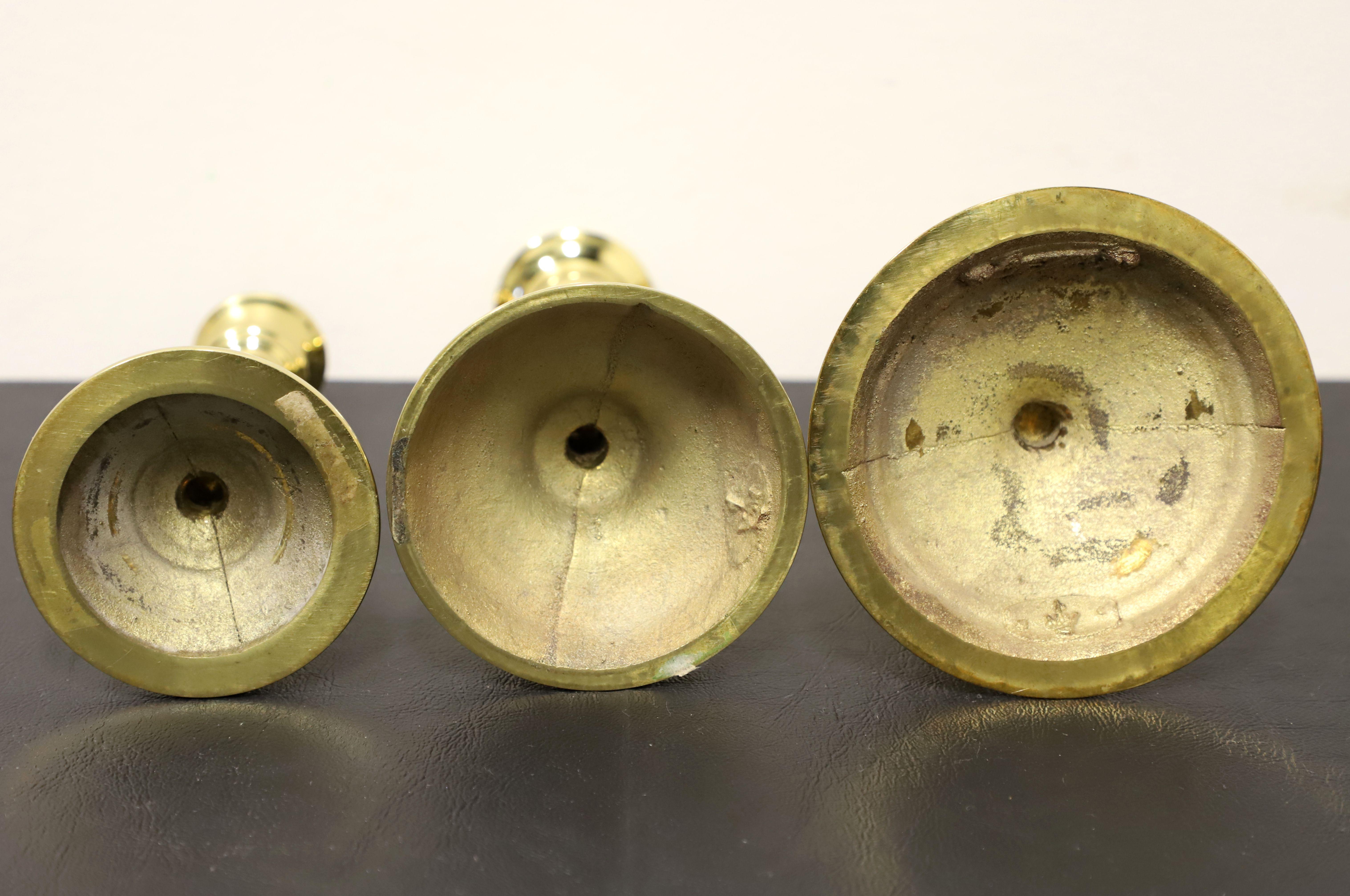VIRGINIA METALCRAFTERS Brass Candlesticks Collection - Lot of 10 3