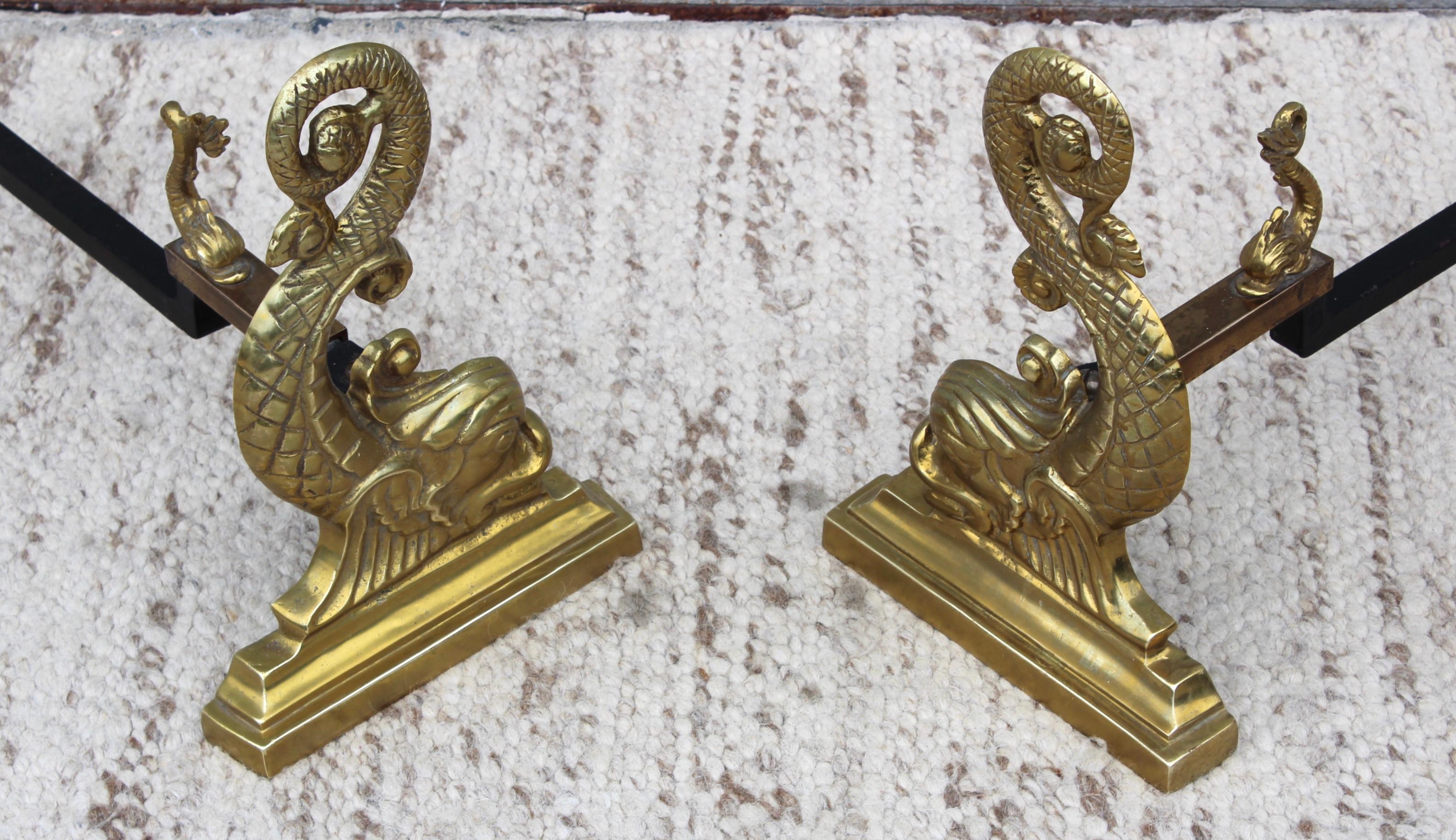 brass dolphin bookends