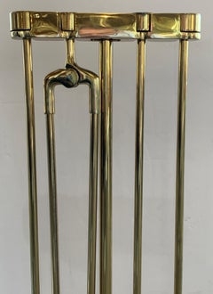 Virginia Metalcrafters Brass Fireplace Tool Set