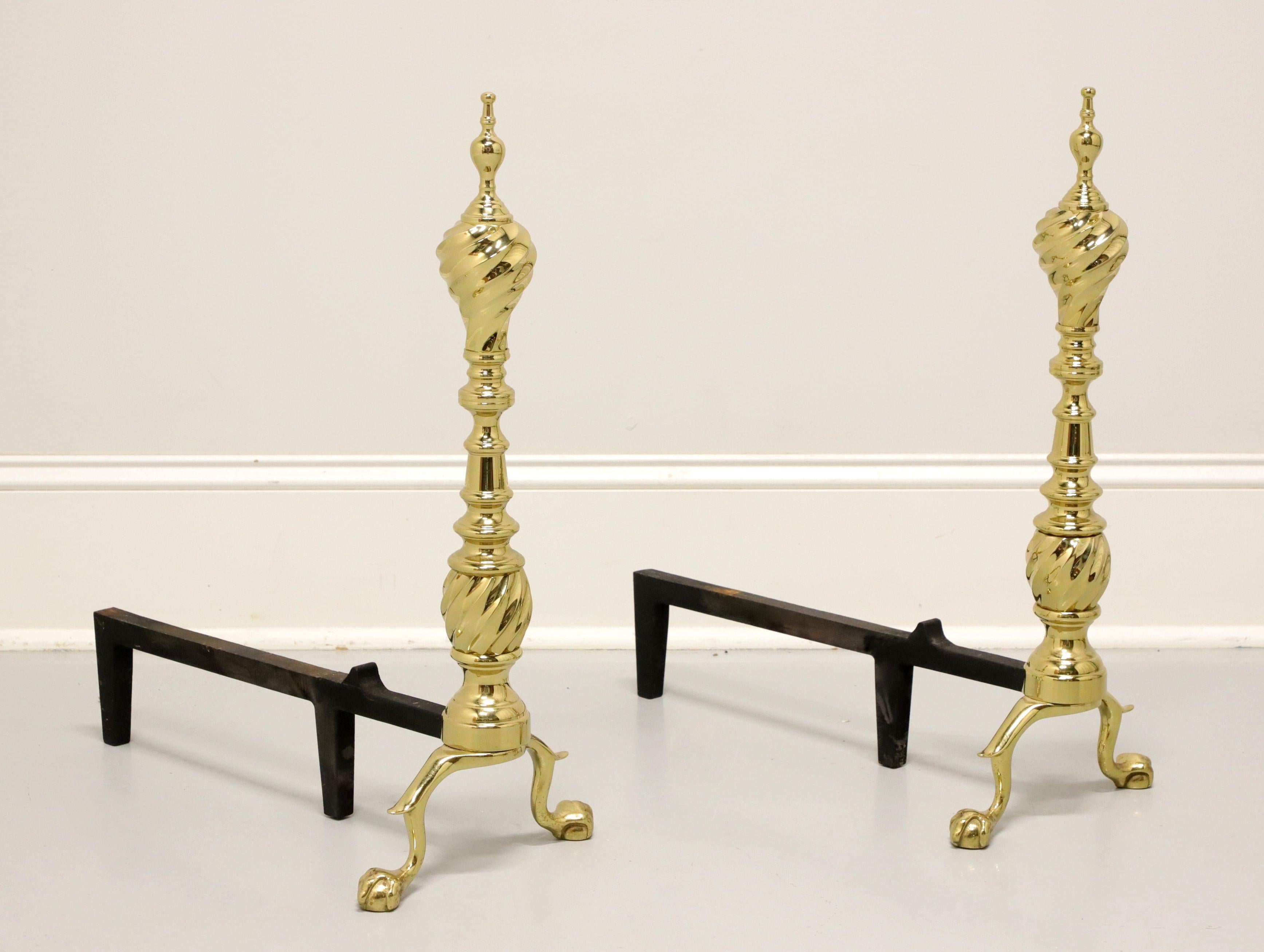 VIRGINIA METALCRAFTERS Middleton House Brass & Metal Fireplace Andirons - A For Sale 5