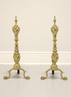 VIRGINIA METALCRAFTERS Middleton House Brass & Metal Fireplace Andirons - B