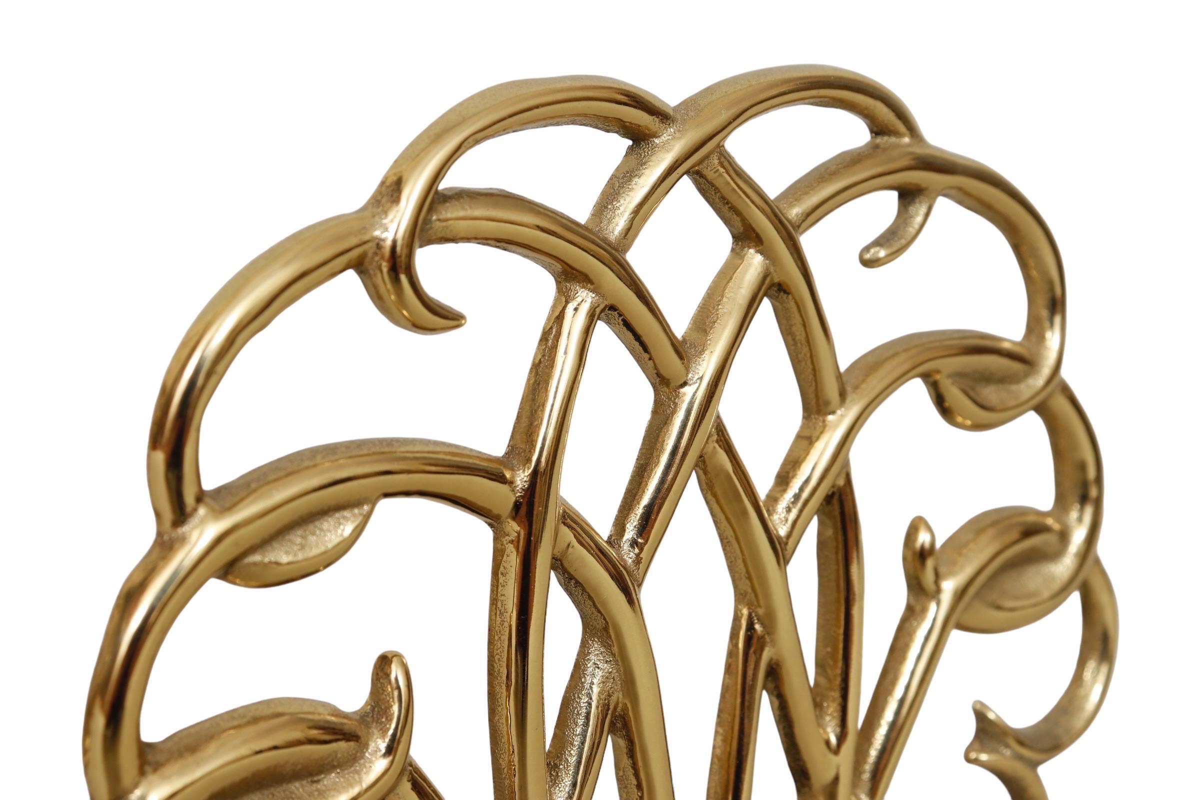 Contemporary Virginia Metalcrafters Scrolled Brass Bookends - a Pair For Sale