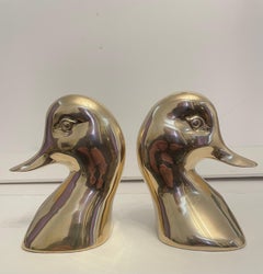 Virginia Metalcrafters Style Brass Duck Bookends