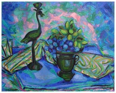 Fauvist Still Life Crane and Grapes by Virginia Sevier Rogers