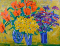Mid Century Post Impressionism Bouquets Still Life