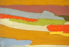 Original Color Field Oil Painting Multi-Color Geometric Abstract - "Commute"