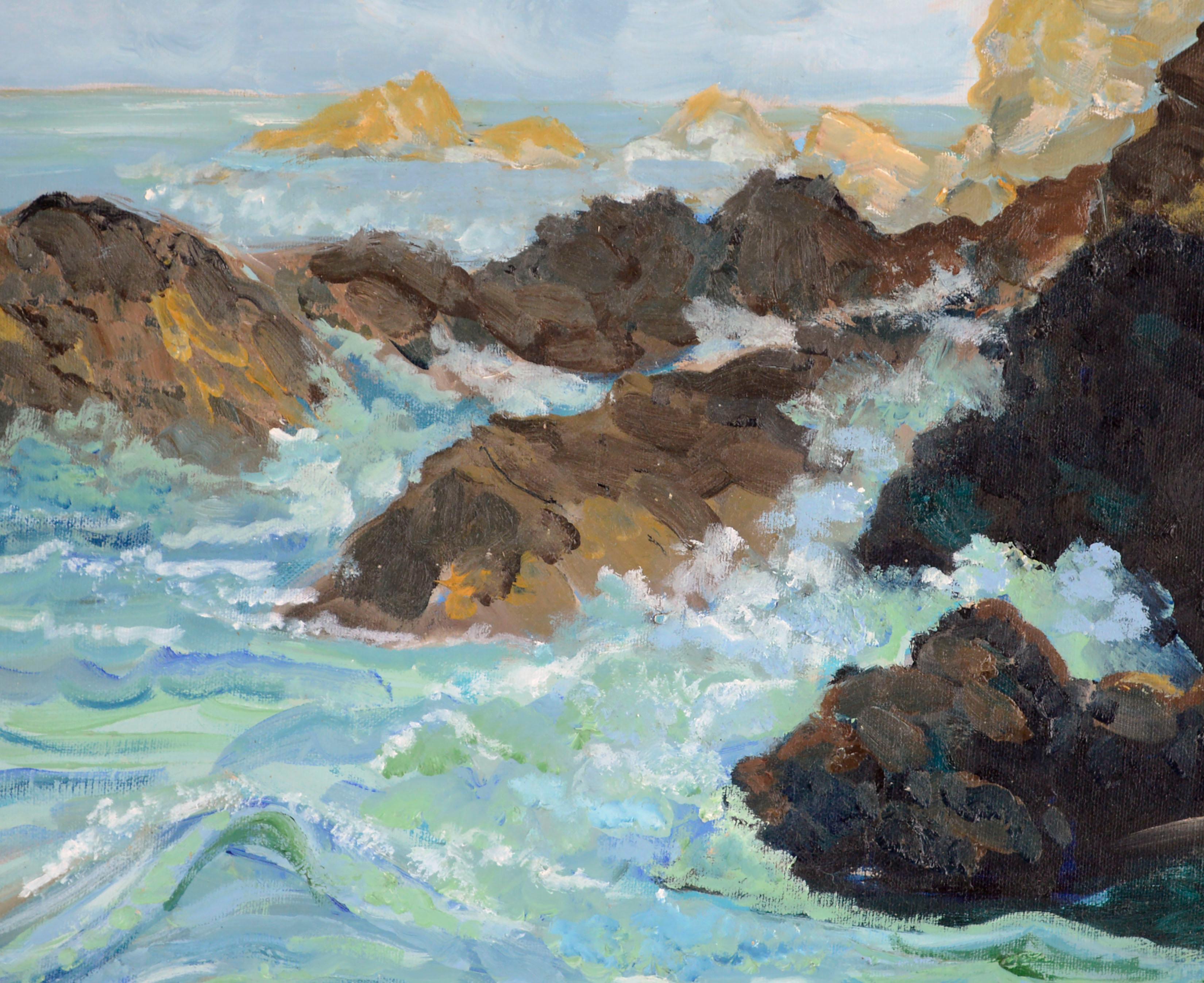 Big Sur Coast Seascape - Painting by Virginia Shackles