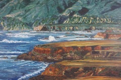 Peinture à l'huile originale de Big Sur, Monterey, Californie