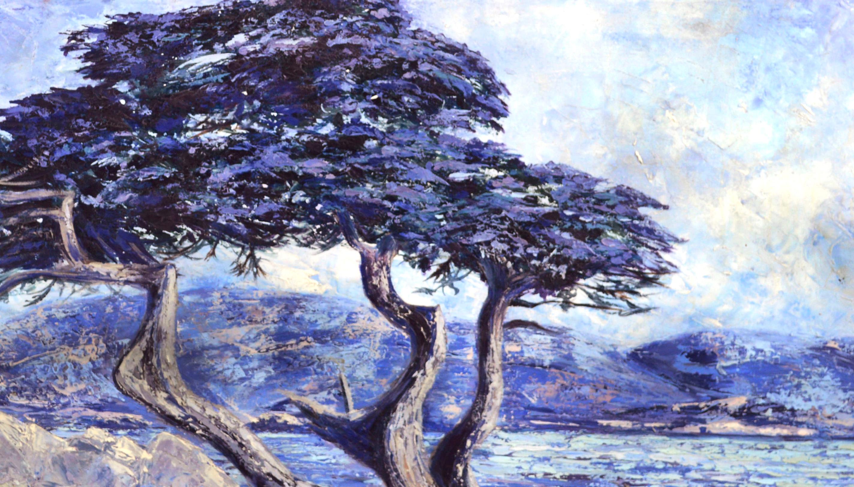 blue cypress tree