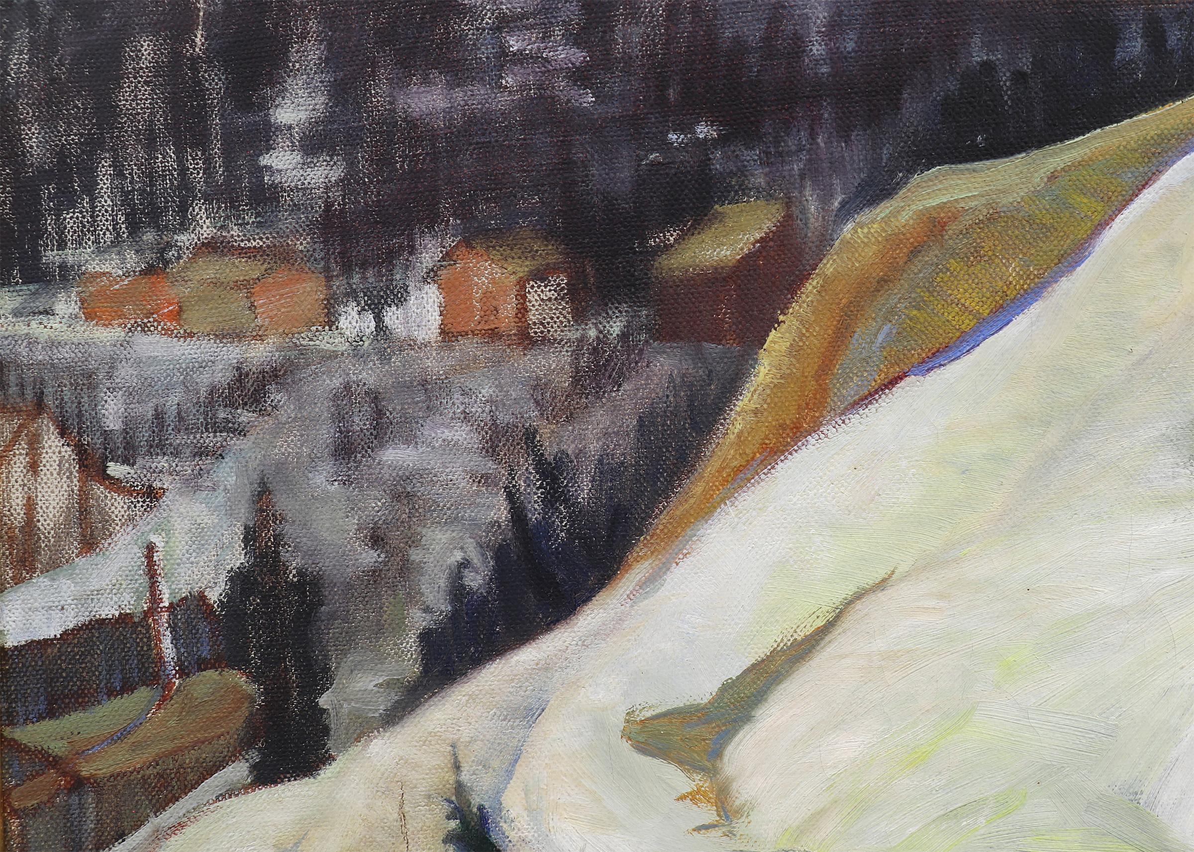 Old Mine Dump - Ward, Colorado, 1930s Modernist Mountain Landscape Oil Painting 1