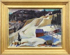 Old Mine Dump - Ward, Colorado, 1930s Modernist Mountain Landscape Oil Painting