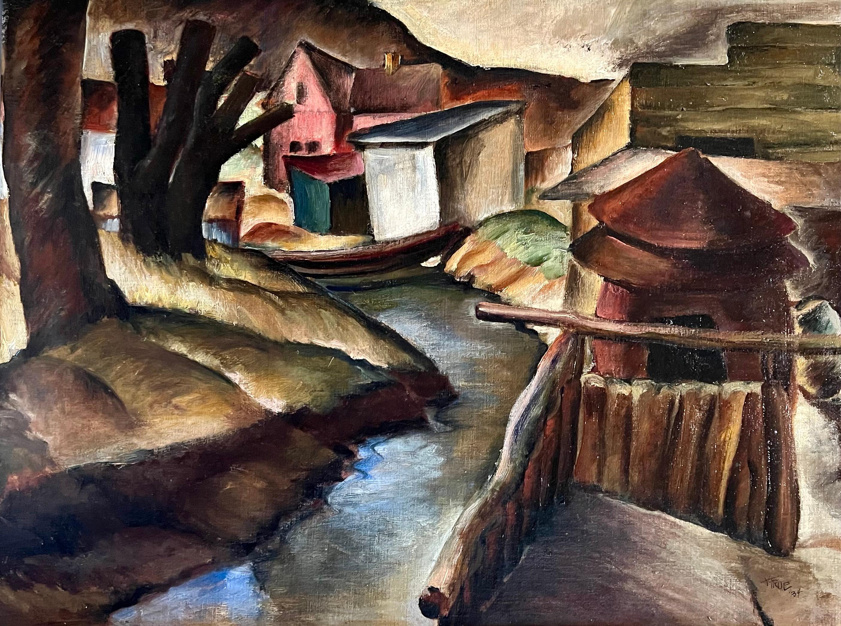 Virginia True Landscape Painting - The Ditch