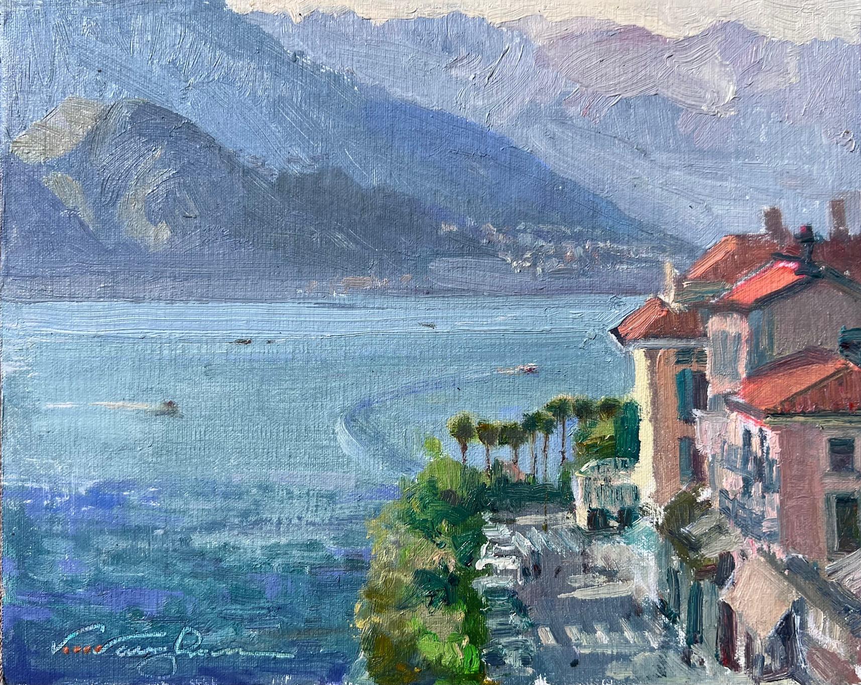 Burano, Italy, Impressionism , Landscape, Framed, Colors, Café, Plein Aire For Sale 4