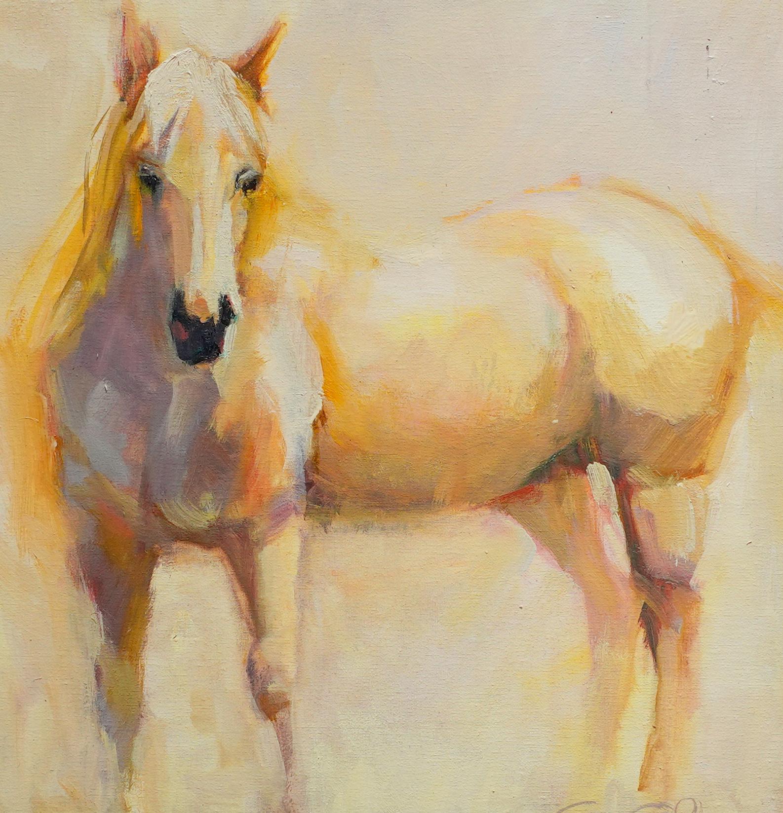 Golden Impressionism Horse 12