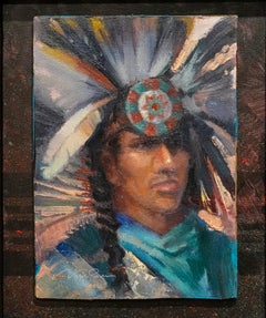 Red Earth Medallion Powwow Ceremony Oklahoma Traditional Dance 10" x 8"