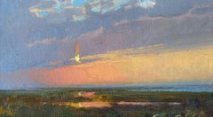 Sunset Impressionism Seascape Framed Water Texas Artist Marine Dawn